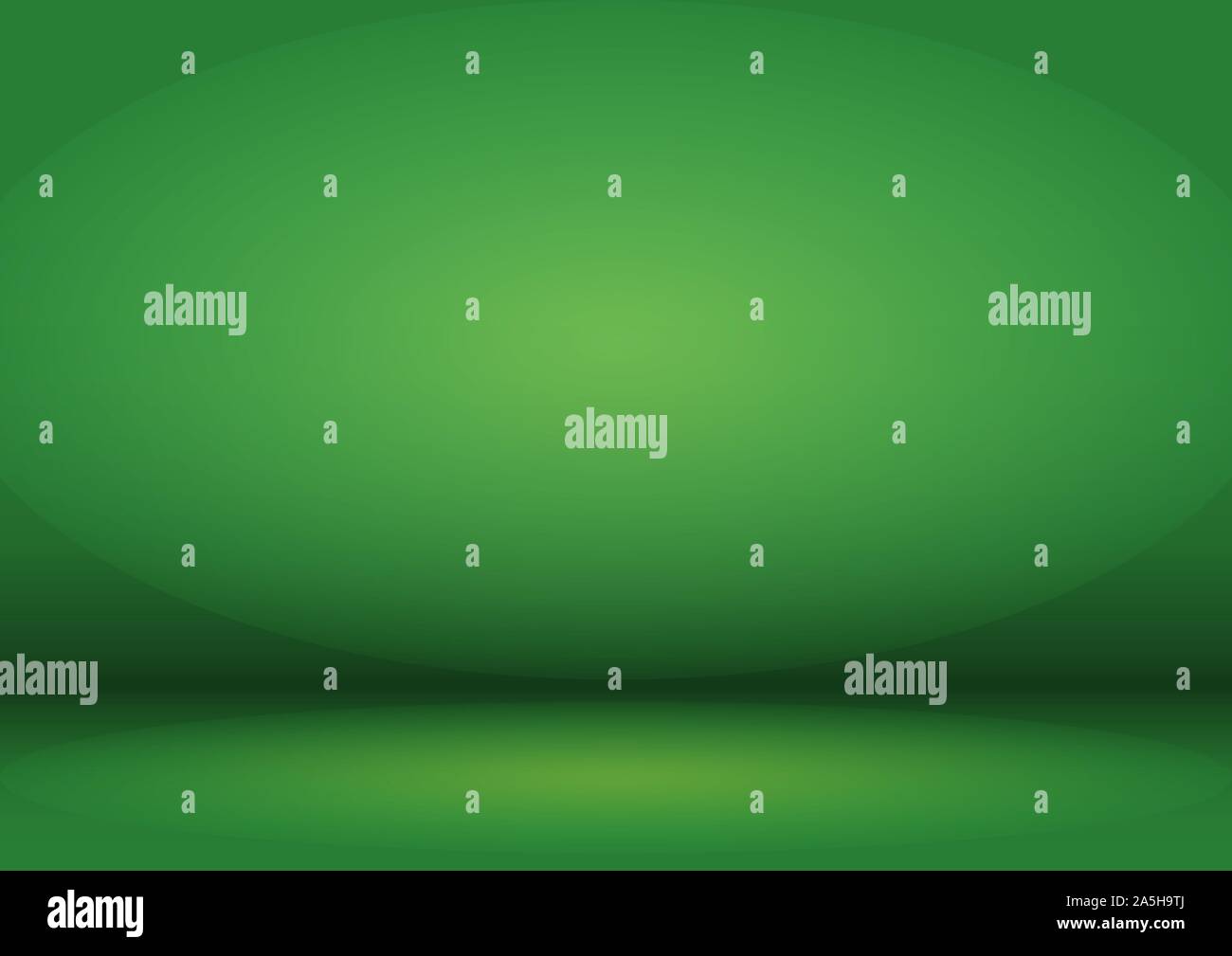 Blank green Studio background with vignette. The blue background is illuminated by a light source. Stock Vector