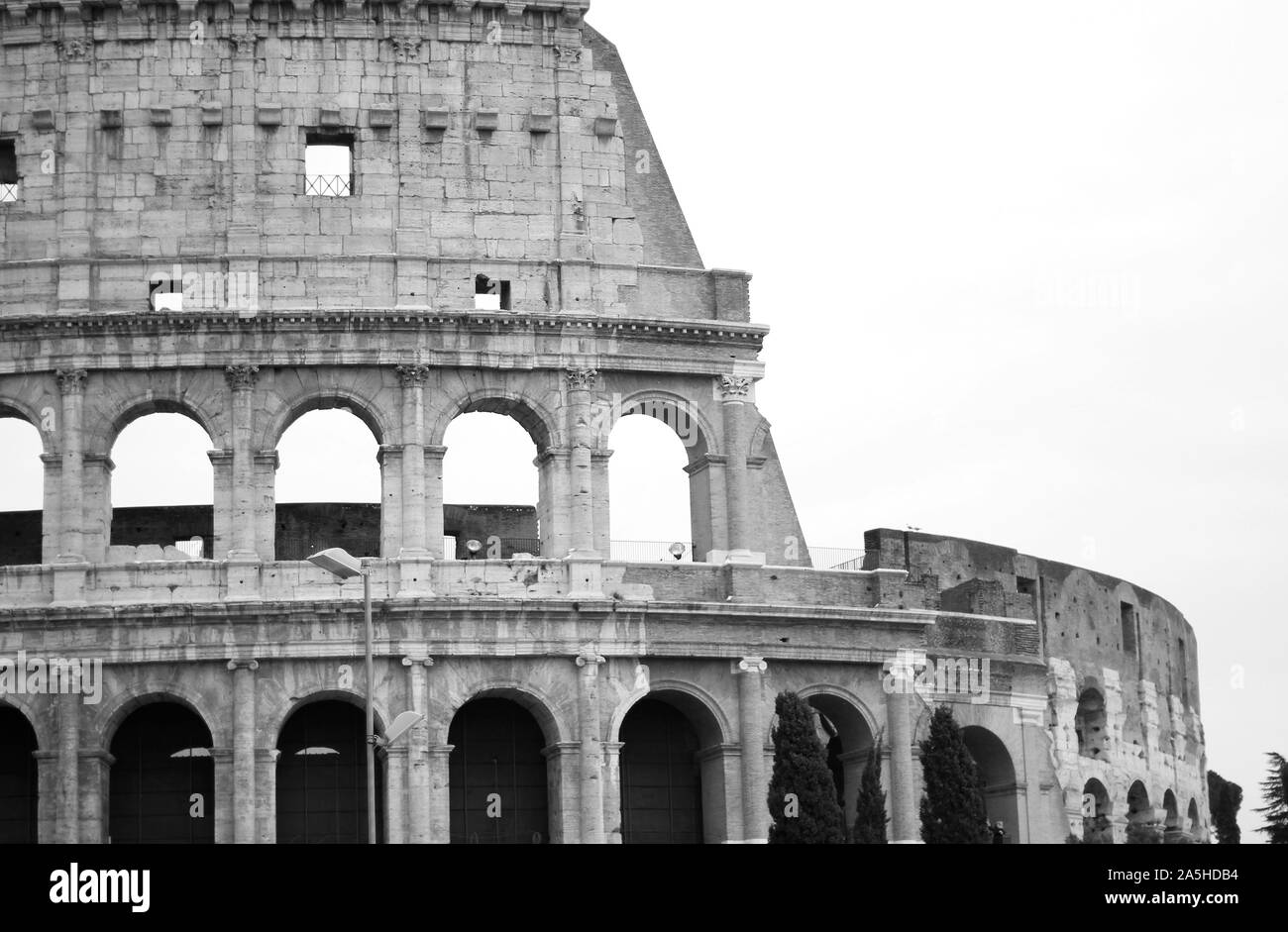 Colosseum. Roman Architecture. Iconic Historical Landmarks of Rome