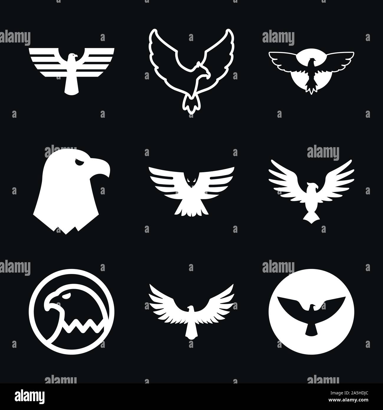 Eagle icon. Logo design vector template, flat icon Stock Vector Image ...
