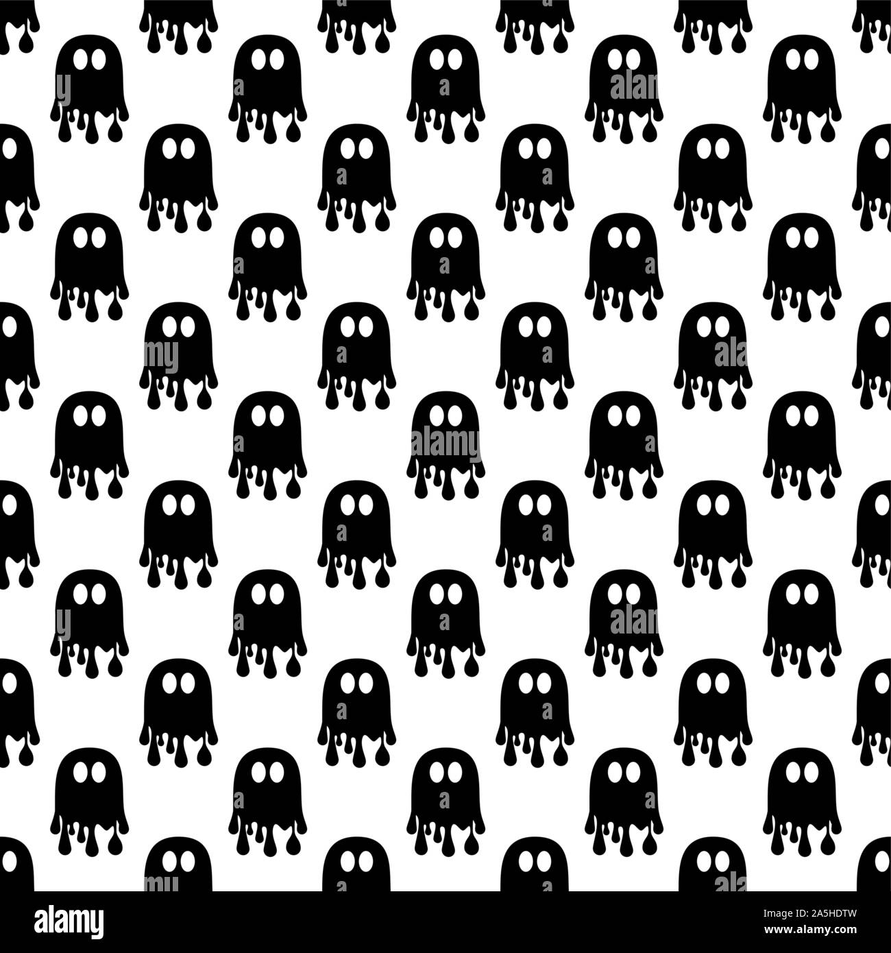 Flat cartoon Vector Halloween seamless pattern background Stock Vector ...