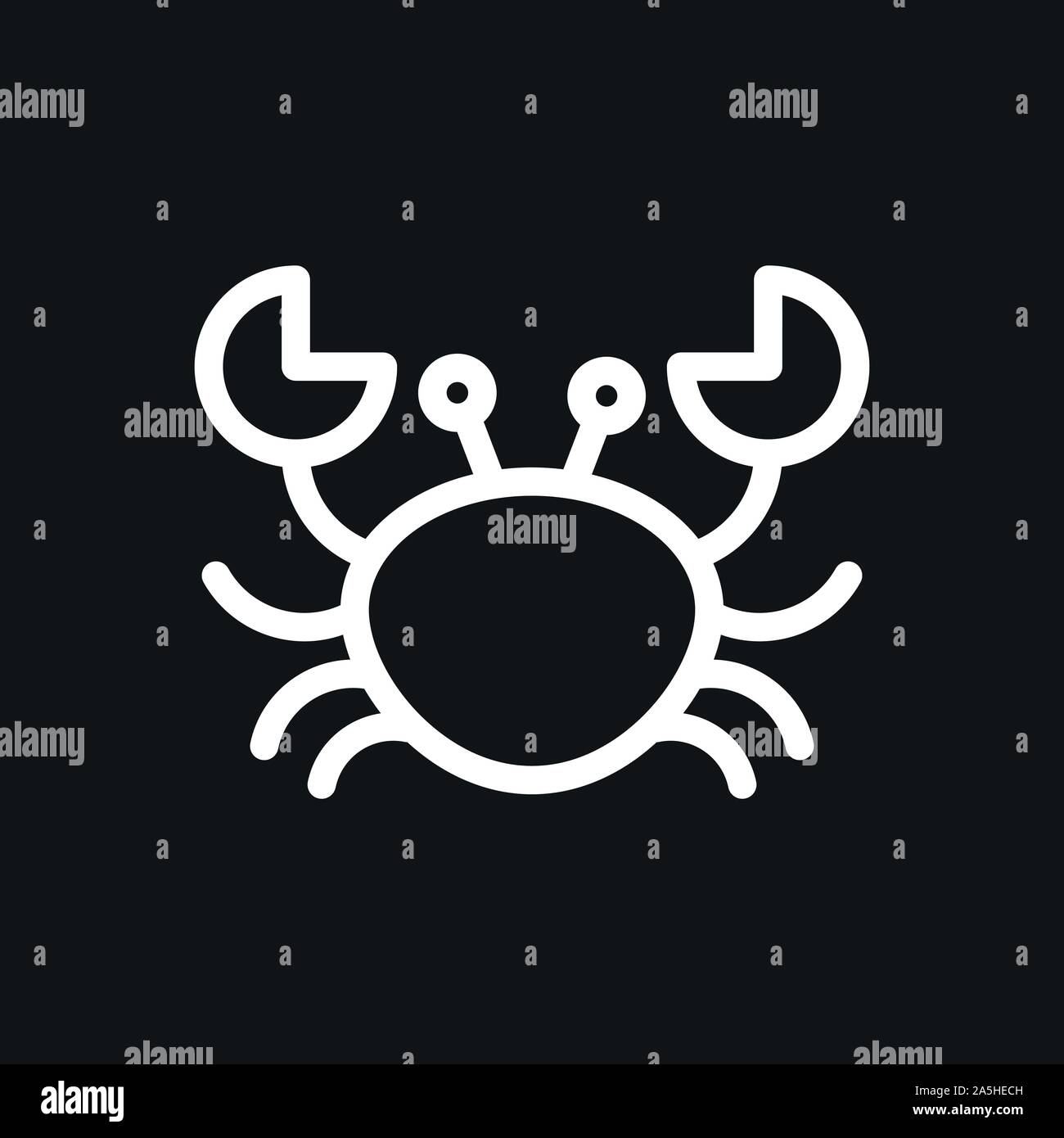 Crab vector icon. crab sign on background Stock Vector Image & Art - Alamy