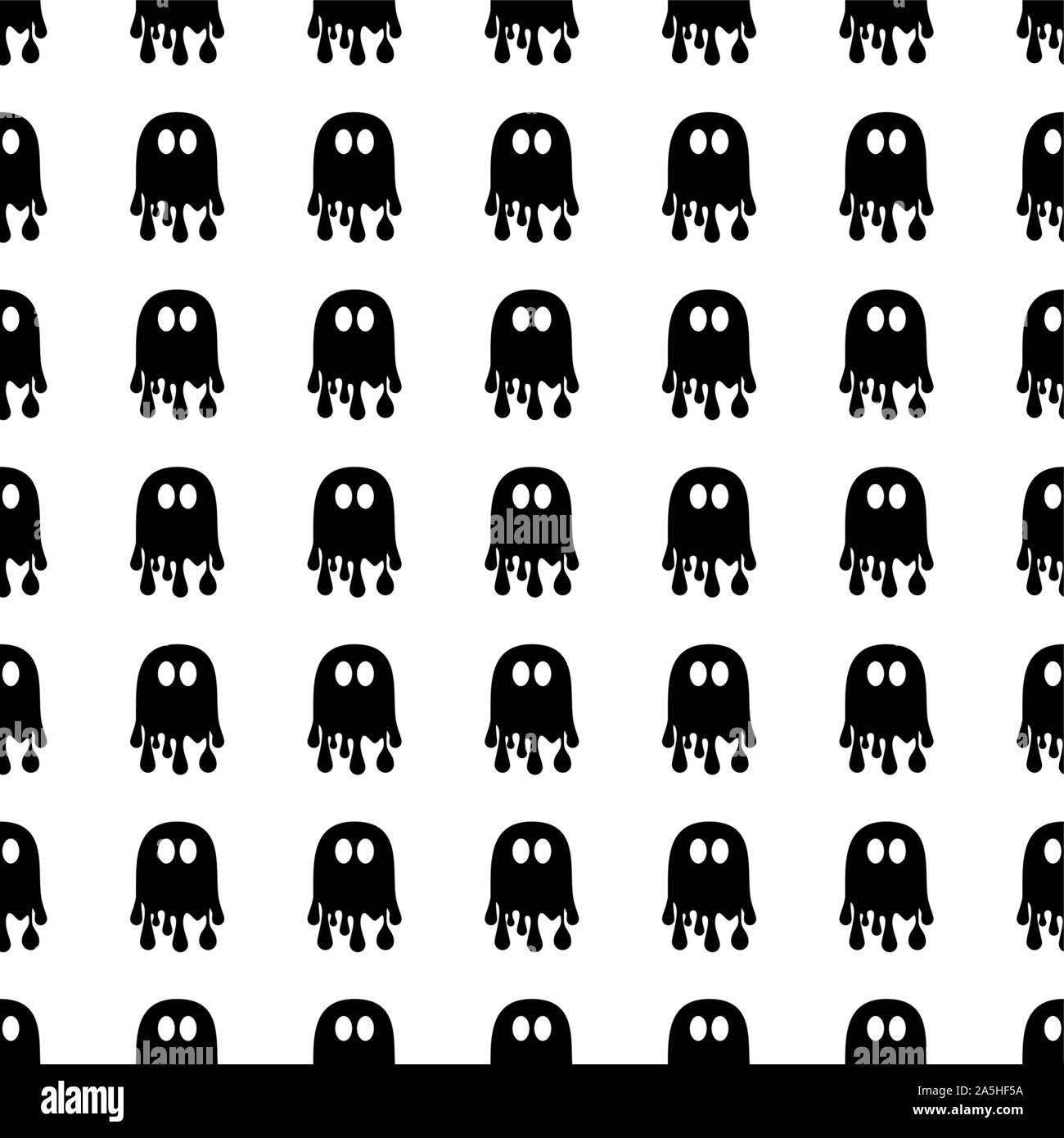 Flat cartoon Vector Halloween seamless pattern background Stock Vector ...