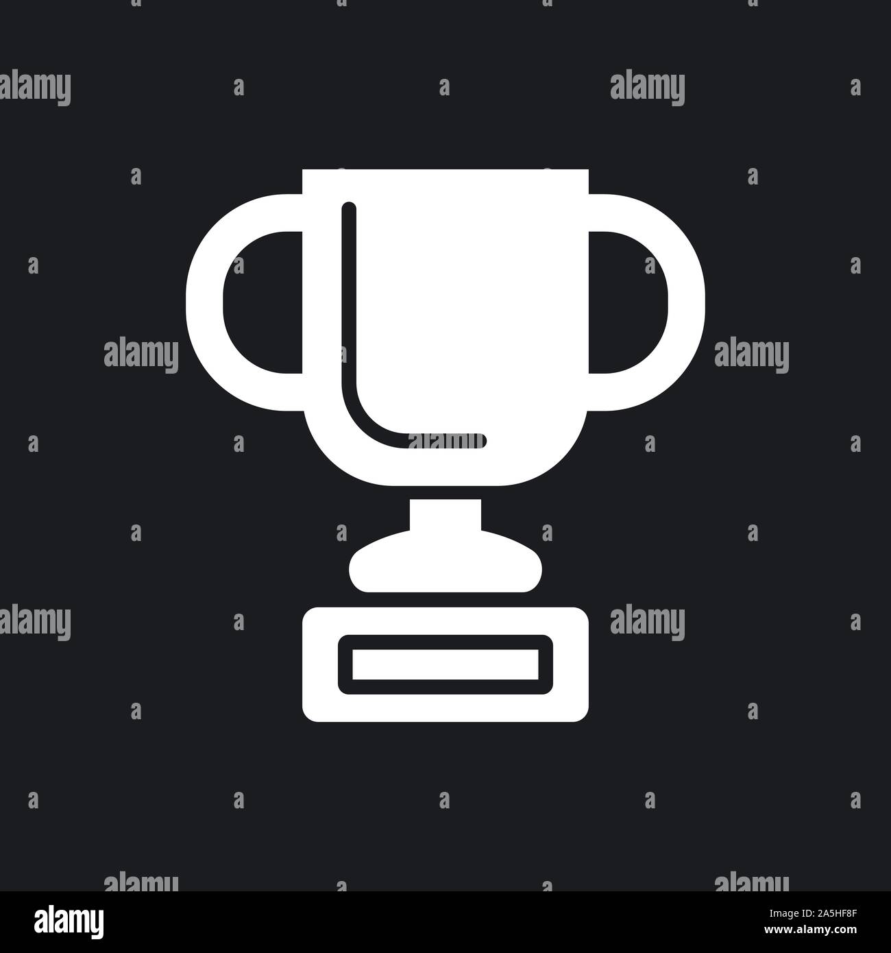 Trophy cup icon. Sport competition silhouette symbol Stock Vector Image ...