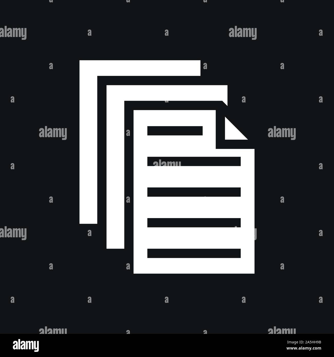 Document flat icon, Document vector icon. Illustration for graphic and ...