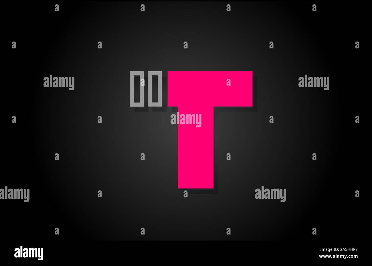 alphabet T letter in black and pink for company logo icon. Suitable for ...