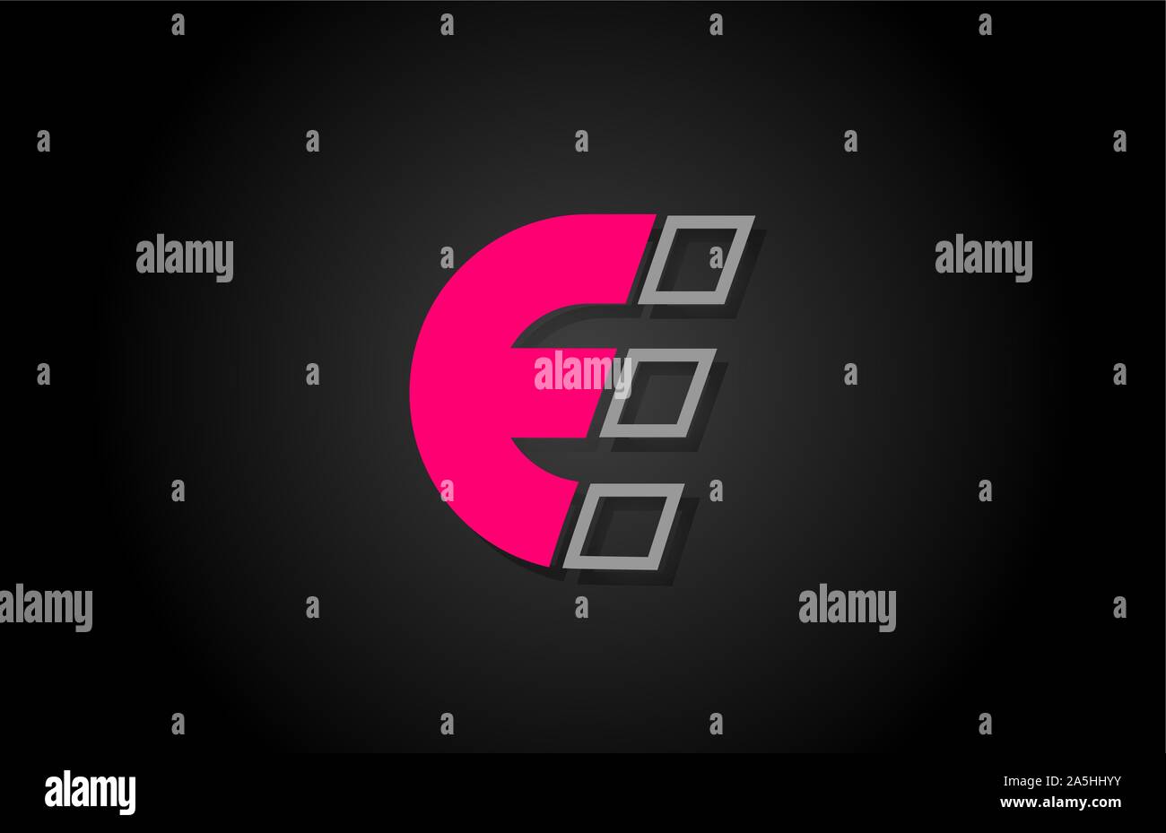 alphabet E letter in black and pink for company logo icon. Suitable for ...