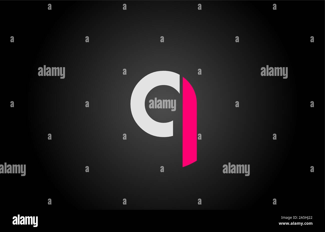 white pink alphabet letter a logo icon design on black background ...