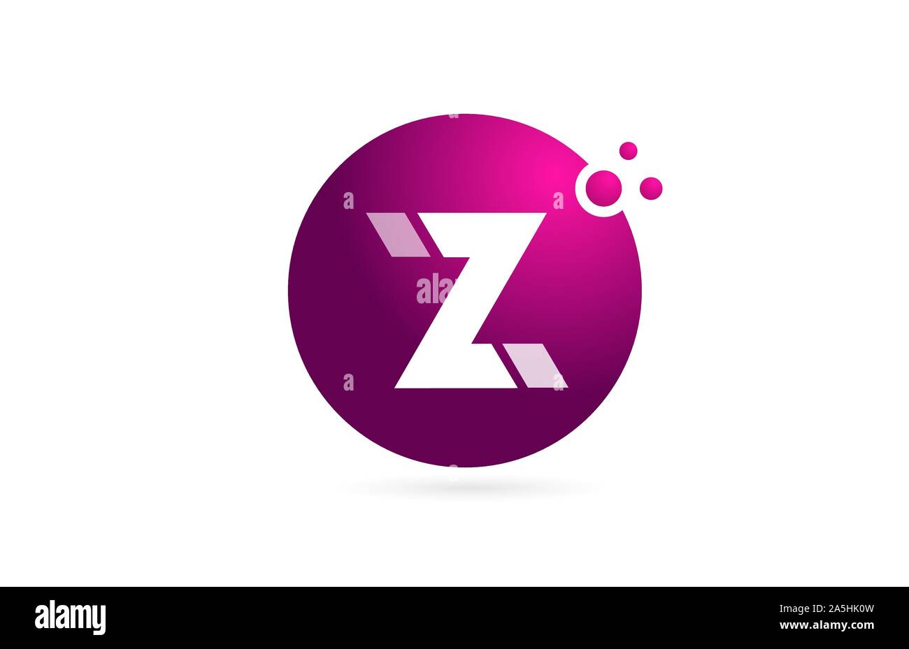 letter Z logo alphabet sphere for company logo icon design in pink and ...