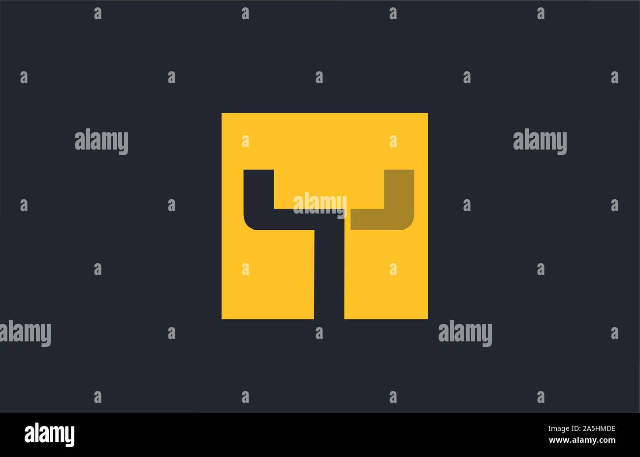 yellow square simple letter Y blue logo alphabet for company logo icon ...