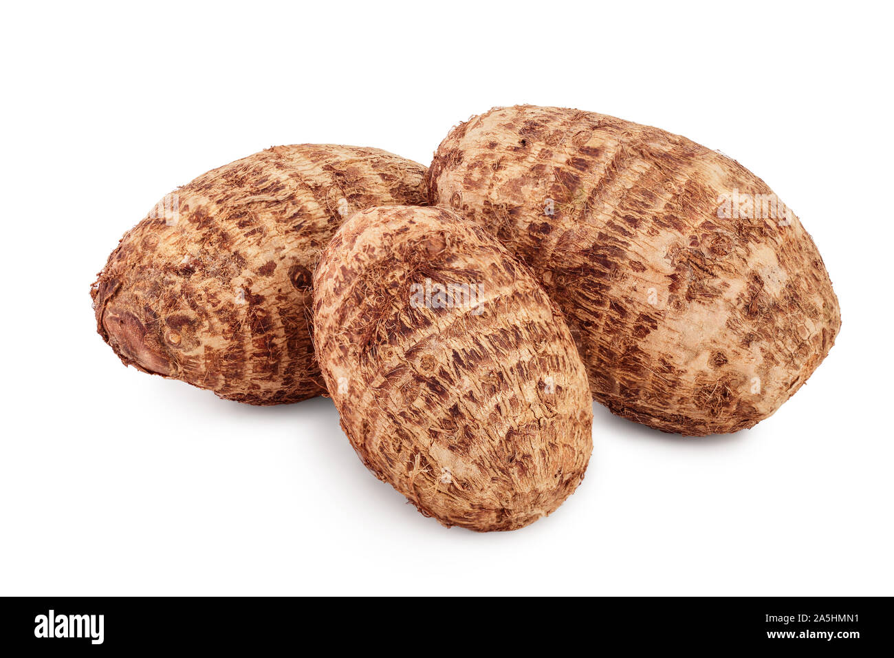 Fresh Taro Root Isolated On White Background Stock Photo Alamy