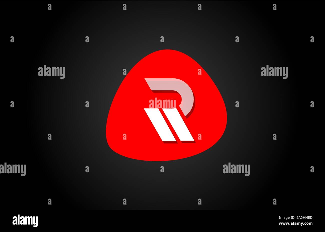 red R white alphabet letter logo for company logo icon design. Suitable ...