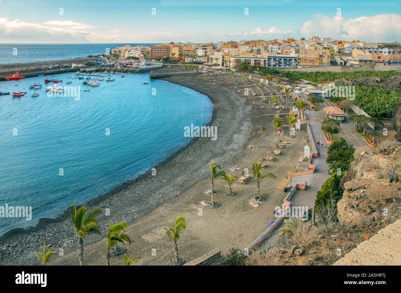 View Of Playa De San Juan This Beach With Gold Sand Located In Guia De Isora On The South West Coast Of Tenerife Canary Islands Stock Photo Alamy