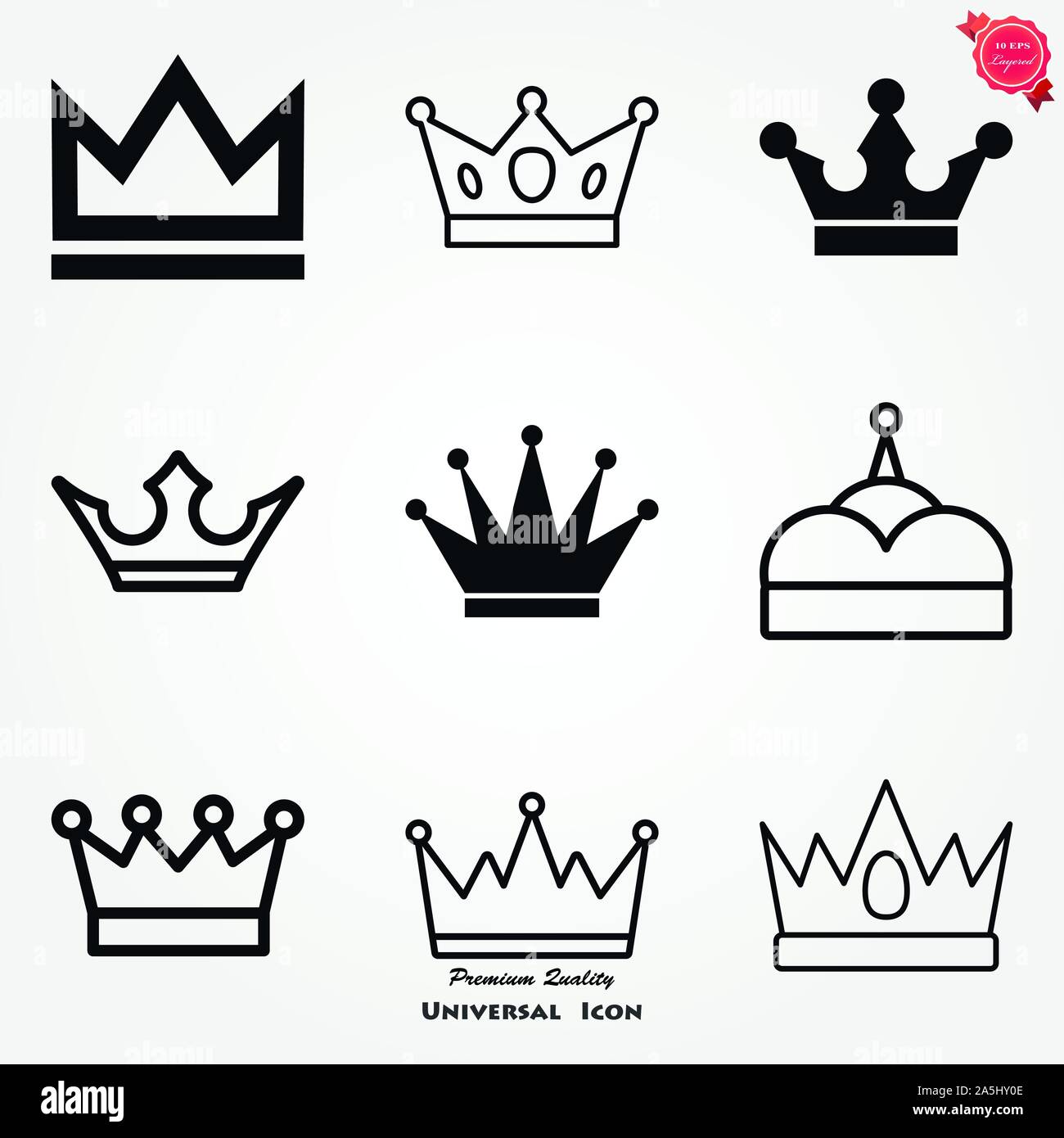 Crown Icon in trendy flat style isolated on background Stock Vector ...