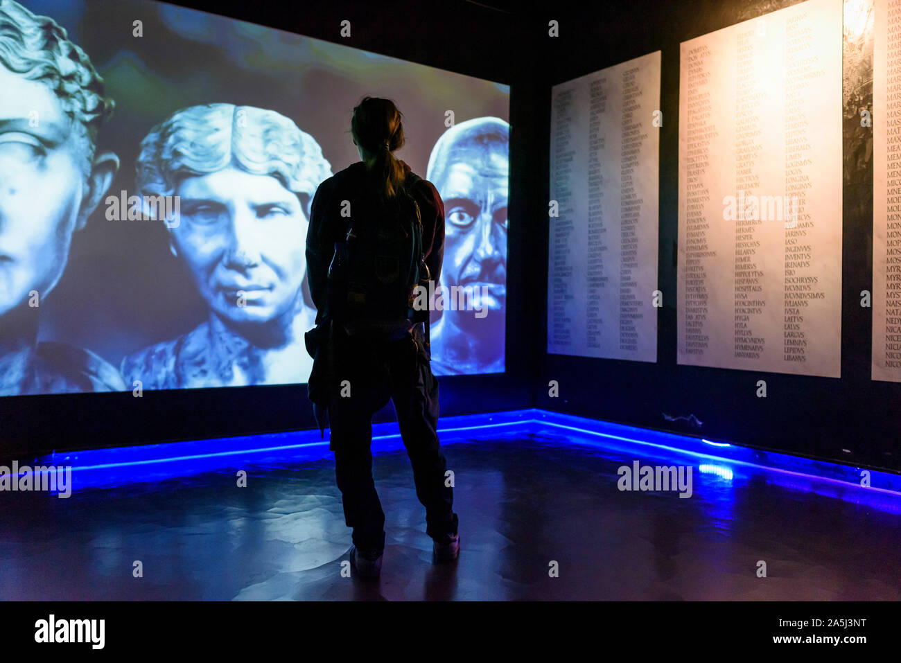Ercolano. Italy. Virtual Archaeological Museum of Herculaneum (Museo Archeologico Virtuale - MAV). Stock Photo