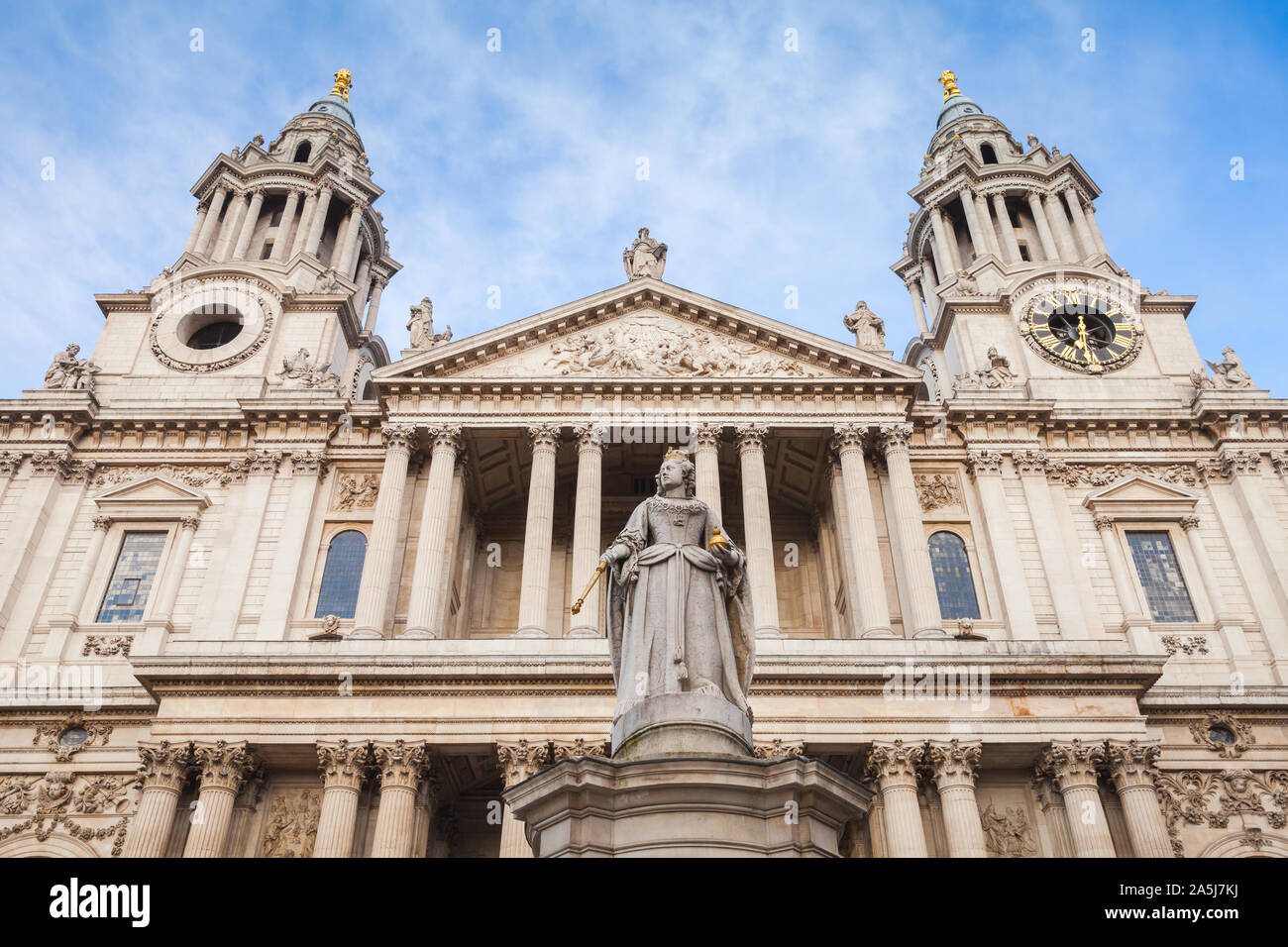 Statue of Queen Anne at St Paul's Churchyard, London, United Kingdom