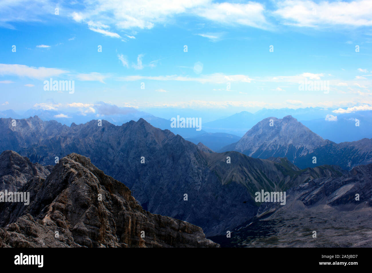 Germany’s highest ski resort, Zugspitze, Bavaria, Germany. Stock Photo