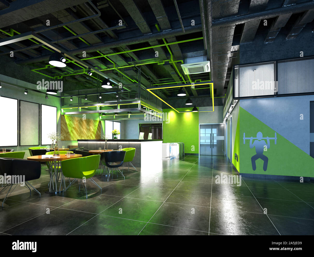 3d render of office working space stock photo alamy