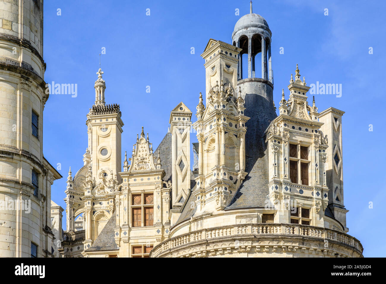 Chateau de Chambord, Roof Detail Stock Photo - Alamy