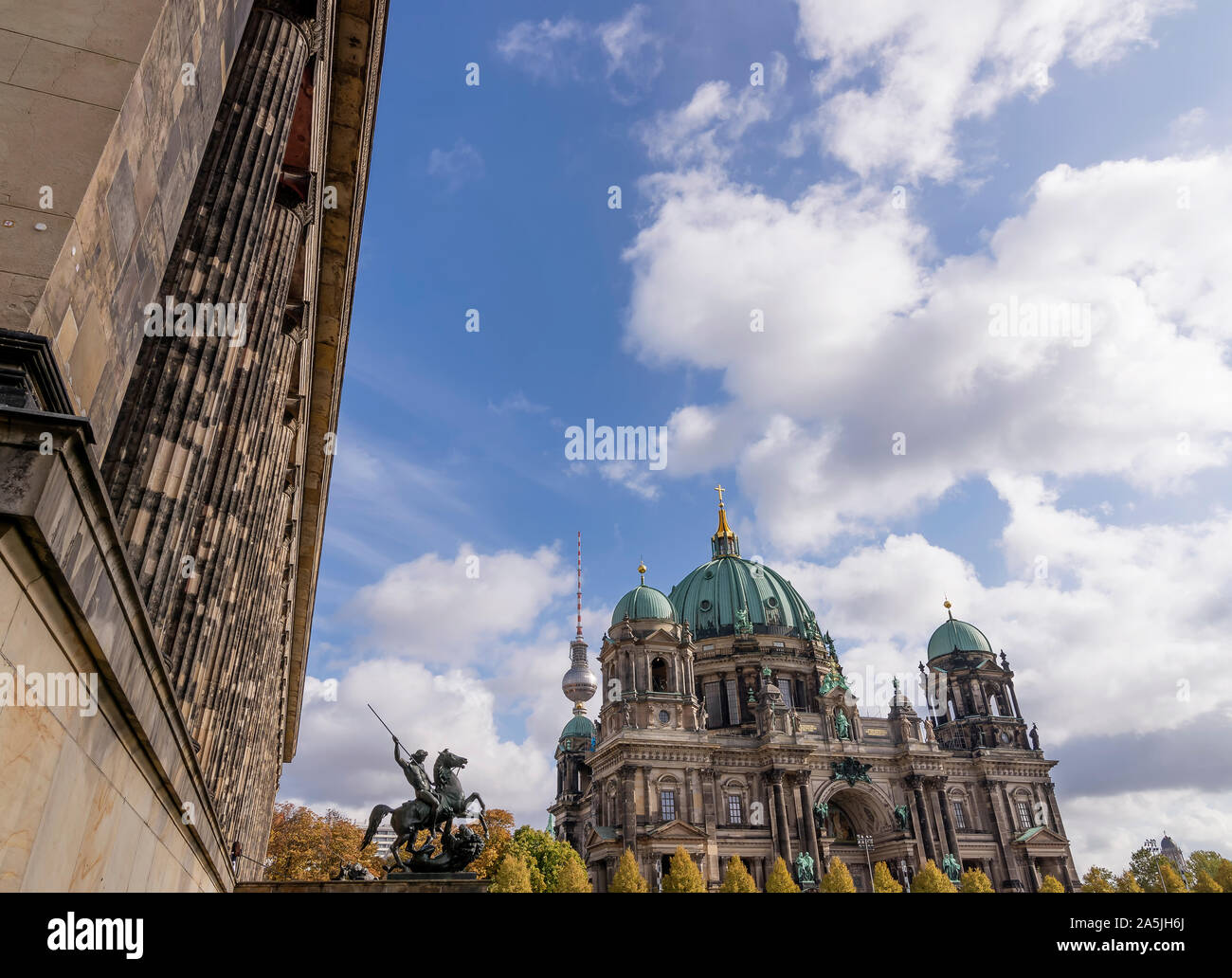 Beautiful view of the historic center of Berlin, Germany, with the ...