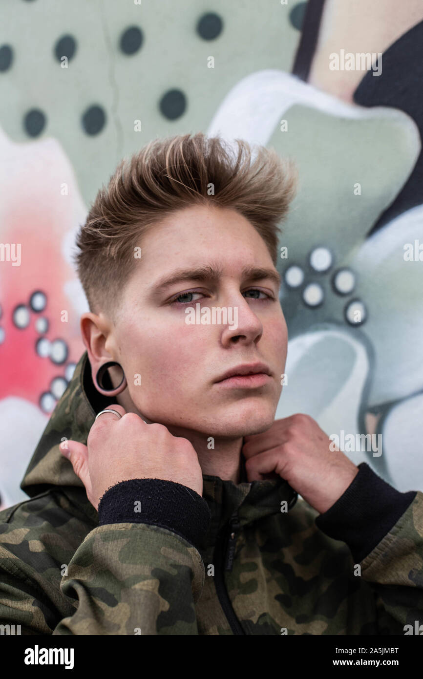 Artur, serious portrait, Cheltenham 2018 Stock Photo Alamy