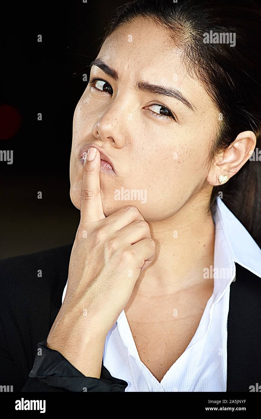 Minority Business Woman Deciding Wearing Suit Stock Photo - Alamy