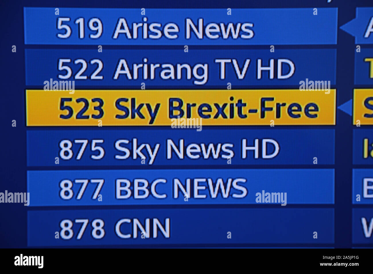 Sky News launches a Brexit Free News Channel Sky tv Stock Photo