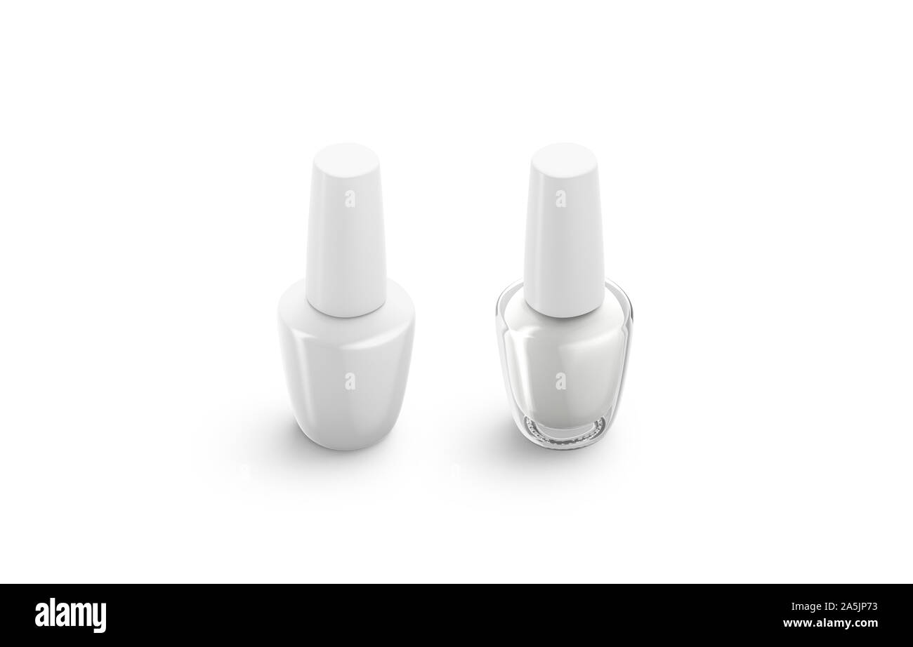 Download Blank White And Transparent Nail Polish Bottle Mock Up Isolated Stock Photo Alamy