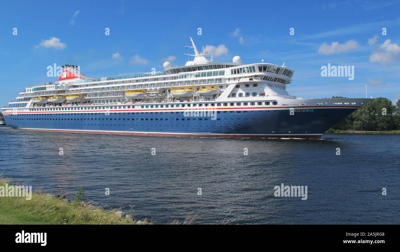 Cruise ship in canal Stock Photo Alamy