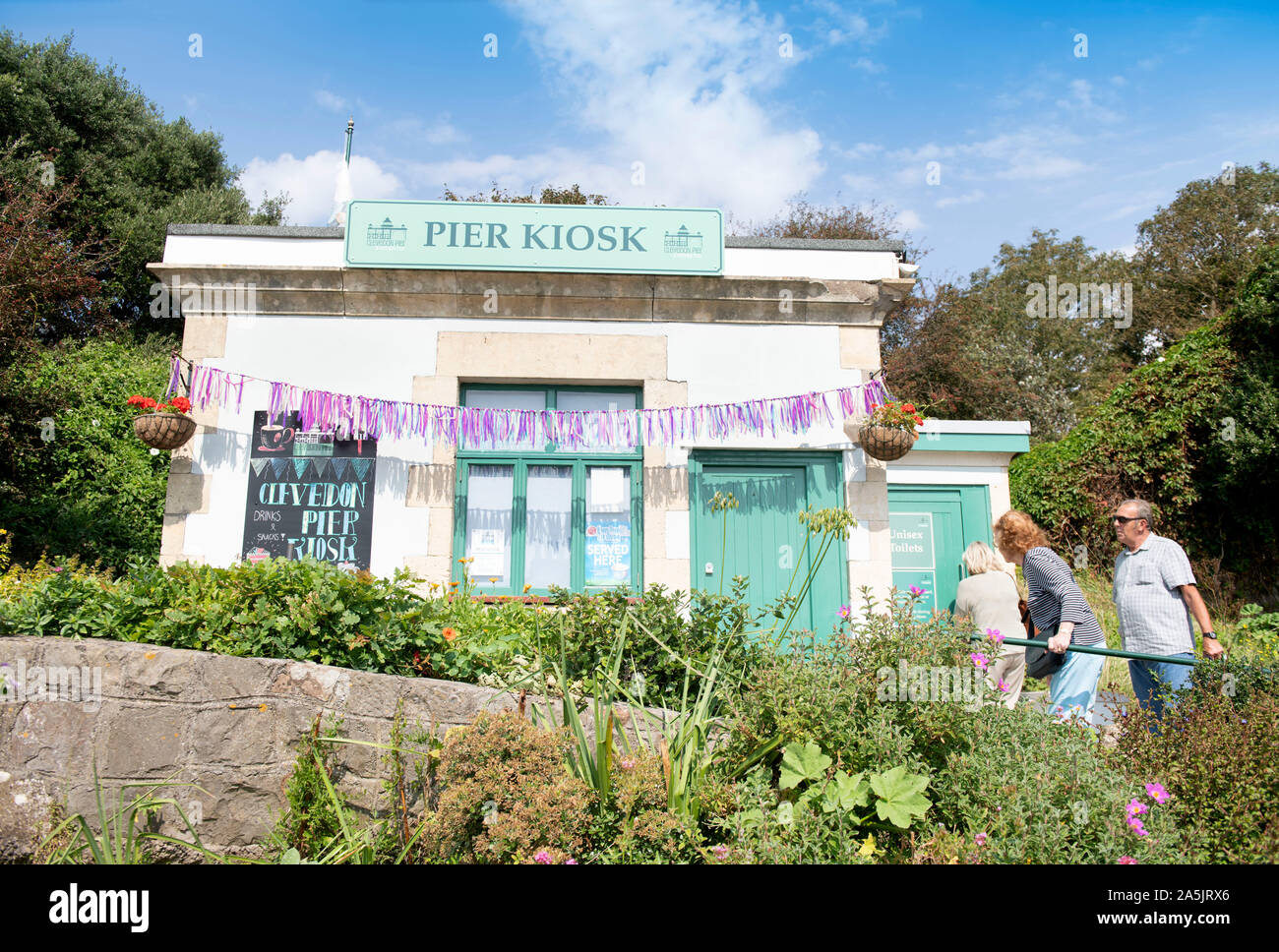 The Pier Kiosk in Clevedon, North Somerset UK Stock Photo