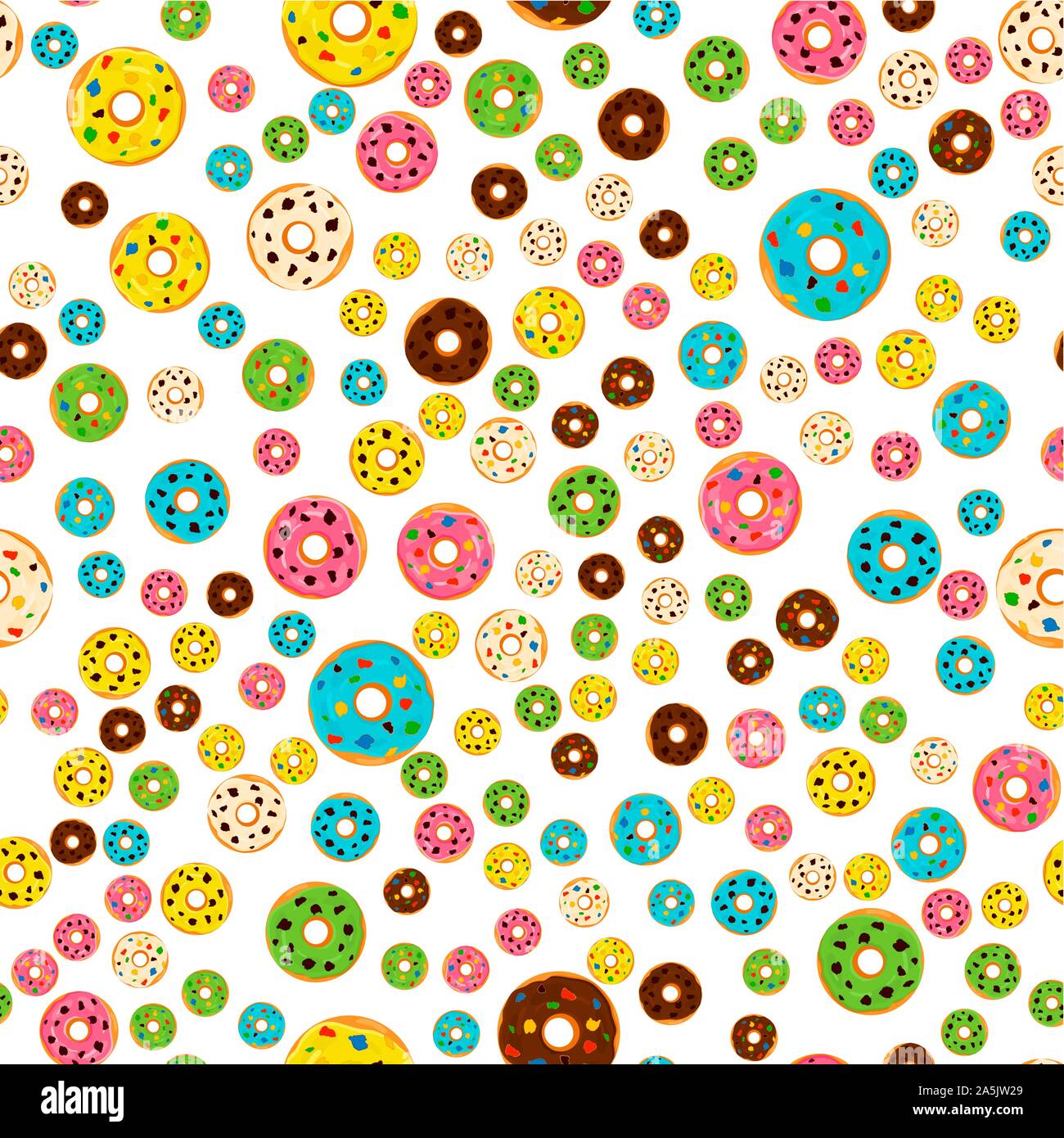 Illustration on theme big colored seamless donut pattern, type of wallpaper  for walls. Seamless pattern consisting of collection donuts, accessory at  Stock Vector Image & Art - Alamy