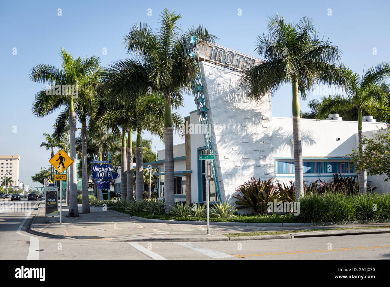 The renovated mid century Vagabond on Biscayne Boulevard in USA Stock Photo - Alamy