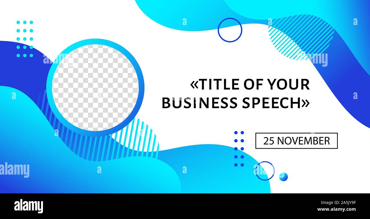 Business conference banner template. Vector abstract background Pertaining To Event Banner Template