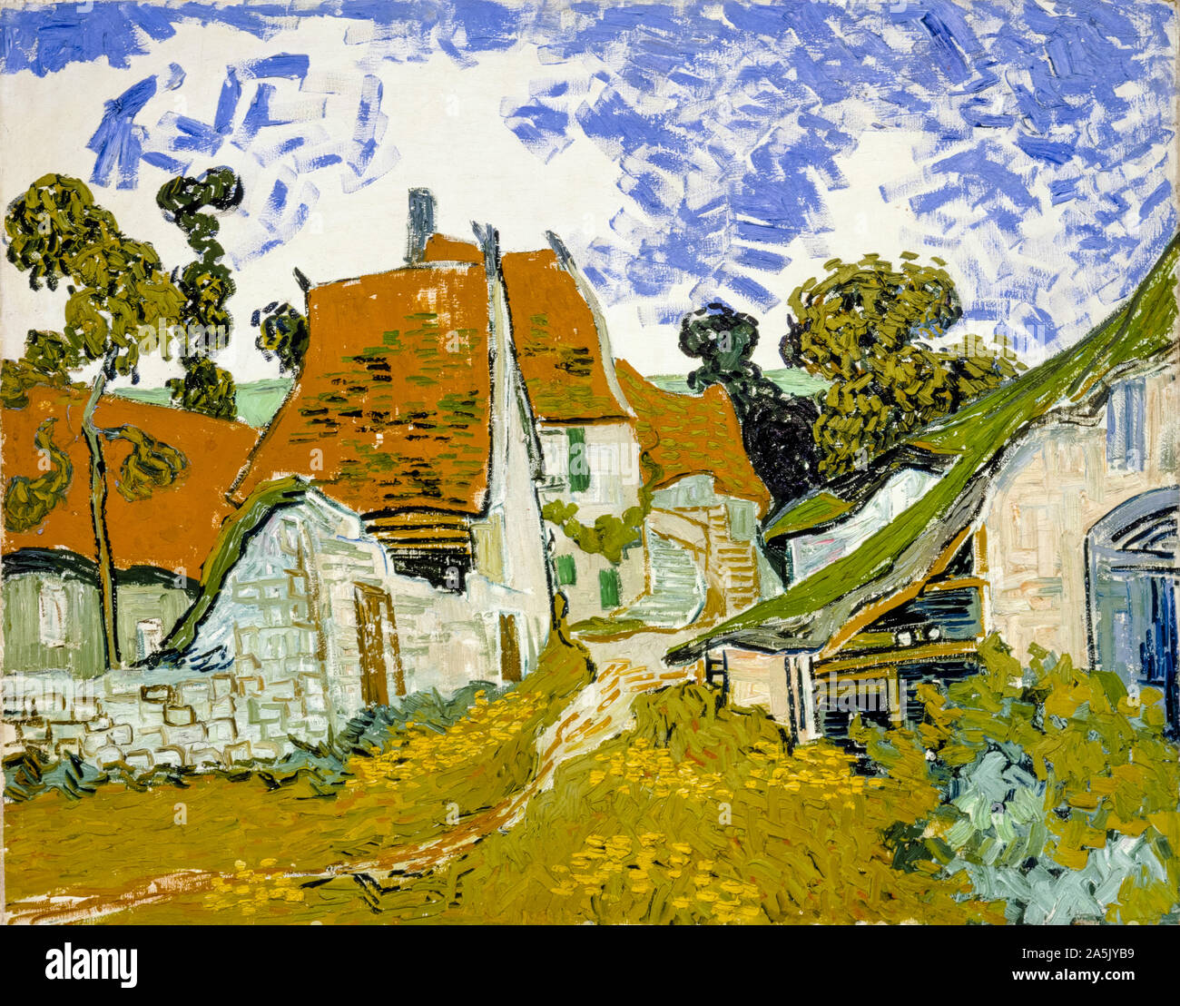 Vincent van Gogh, Street in Auvers-sur-Oise, painting, 1890 Stock Photo