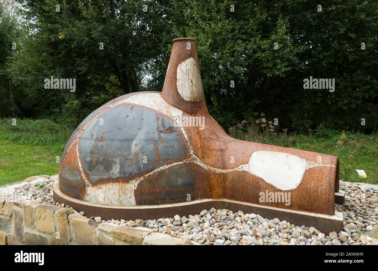 Replica of an Ancient medieval pottery oven, South of Netherlands. Stock Photo