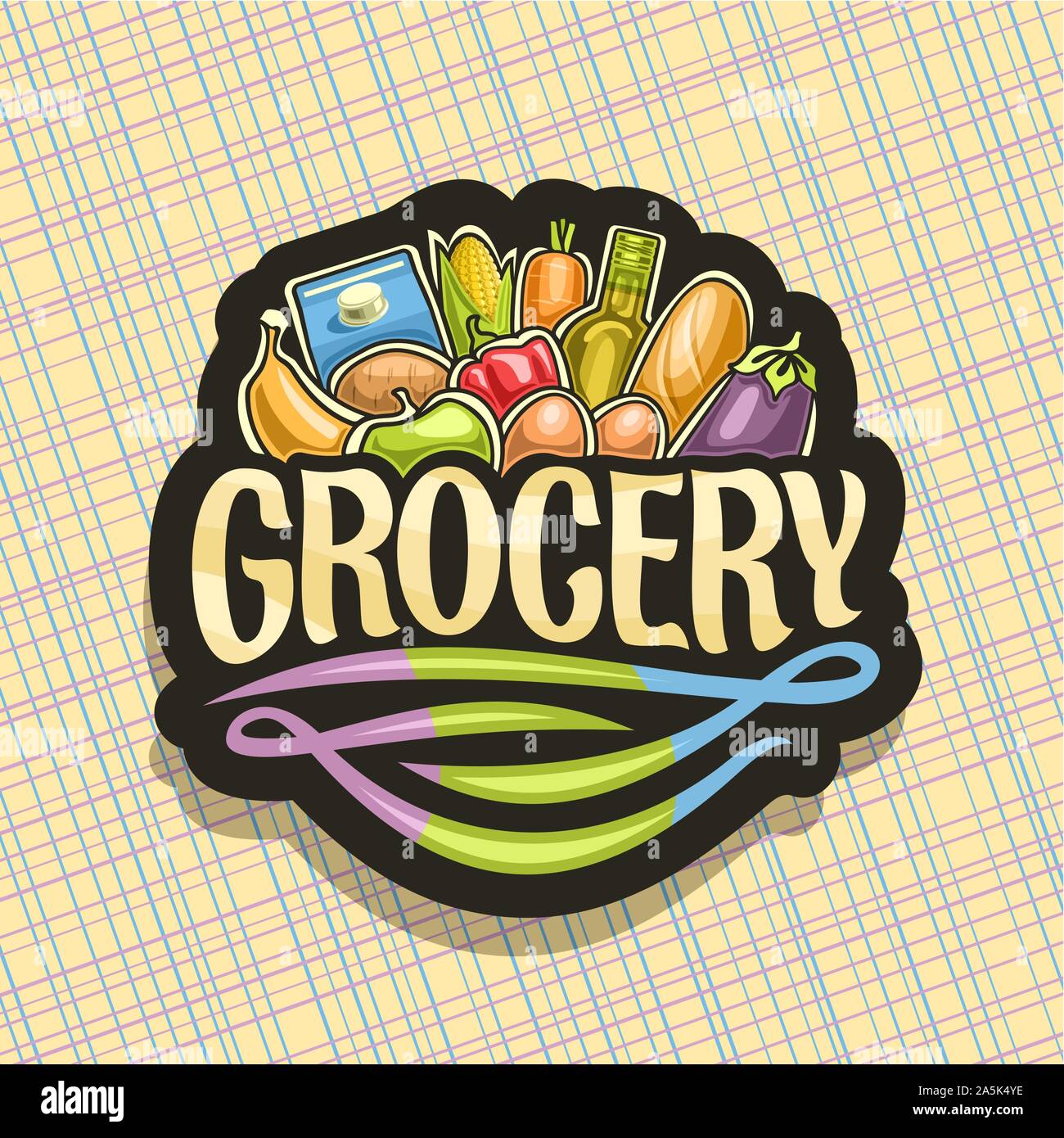 grocery store logo vector