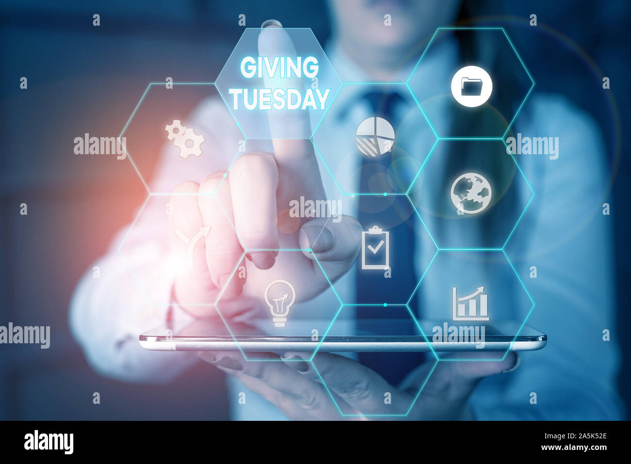 Writing note showing Giving Tuesday. Business concept for international