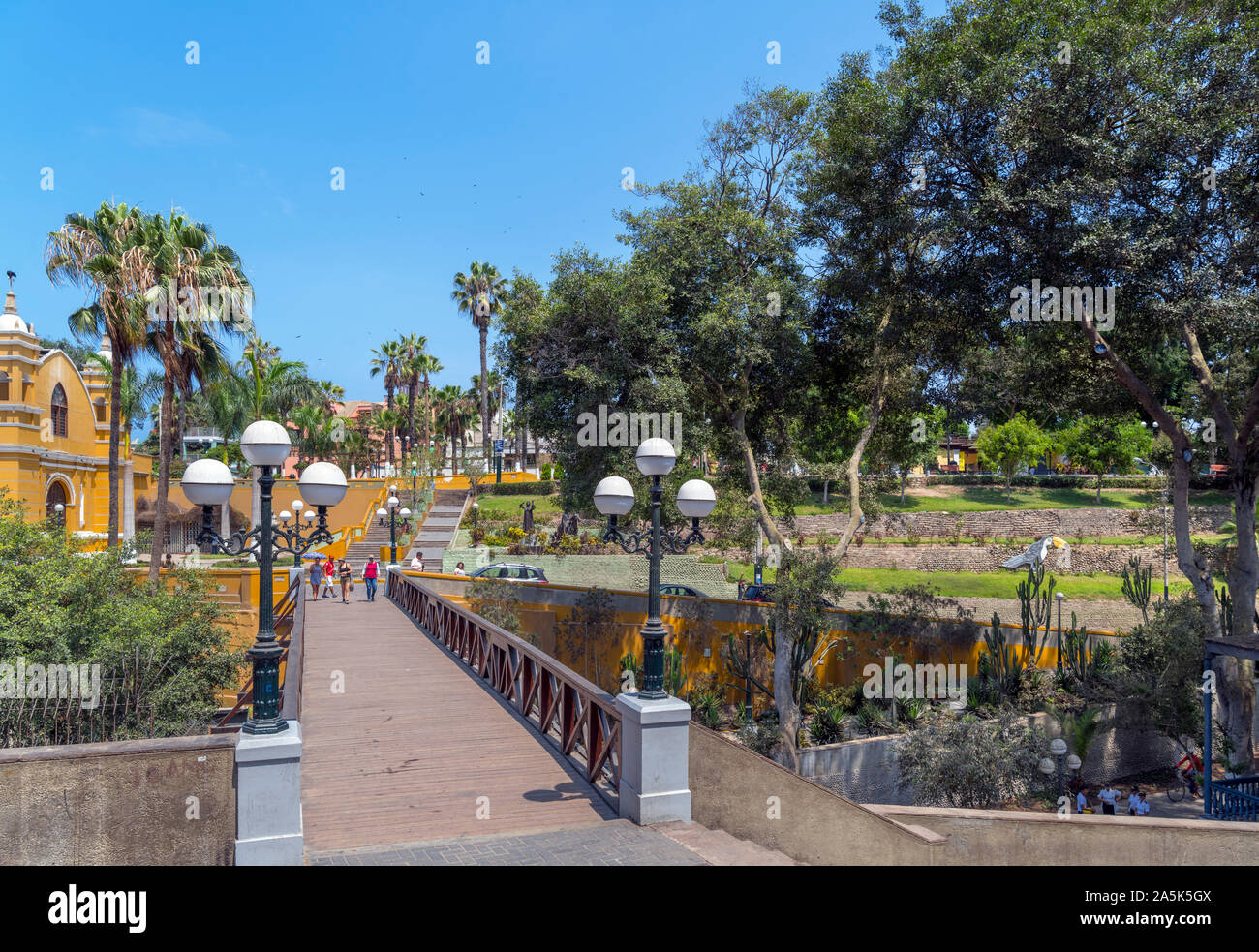 Puente de los Suspiros in the Barranco district, Lima, Peru, South America Stock Photo