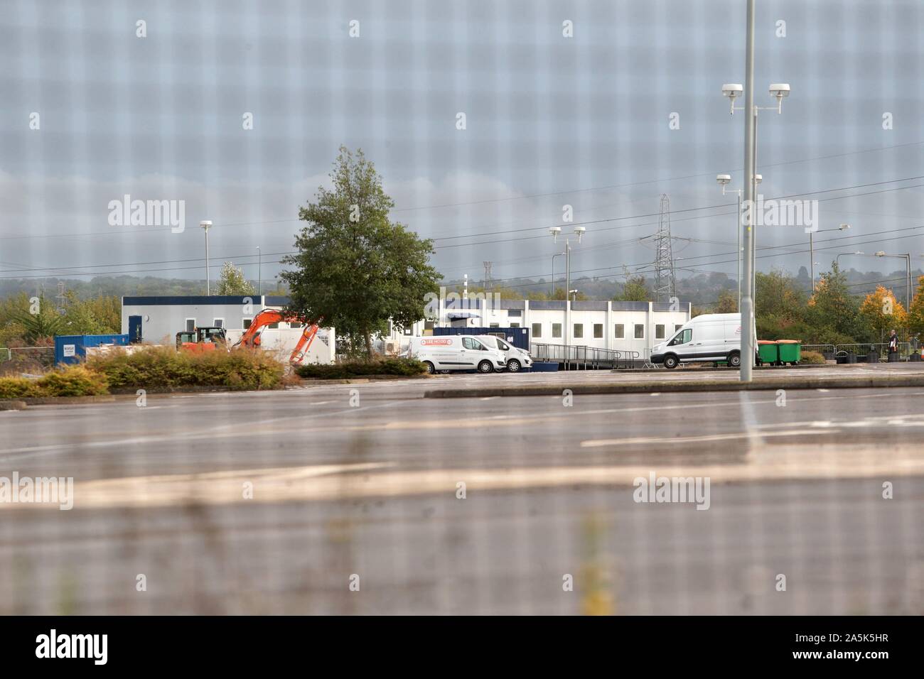 Ebbsfleet International Car Park B at Ebbsfleet International Station which is under going work as part of the Government's preparations for a no-deal Stock Photo