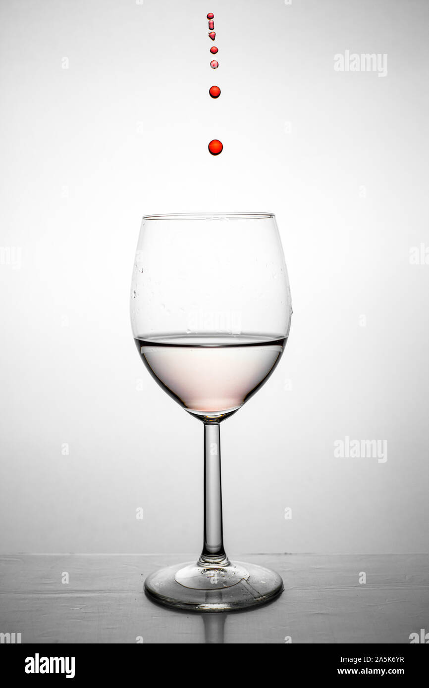 Paint swirling in water. Stock Photo