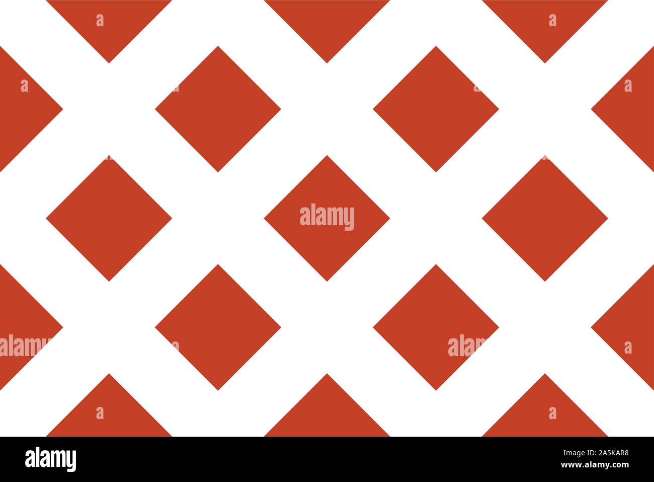 Vector seamless geometric pattern. Shaped 45 degree rotated red squares