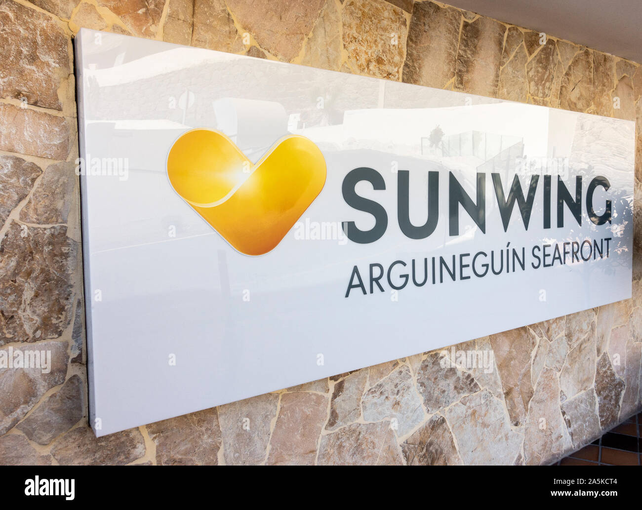 Sunwing Arguineguin hotel. Arguineguin, Gran Canaria, Canary Islands, Spain. The hotel was used by Thomas Cook. Stock Photo