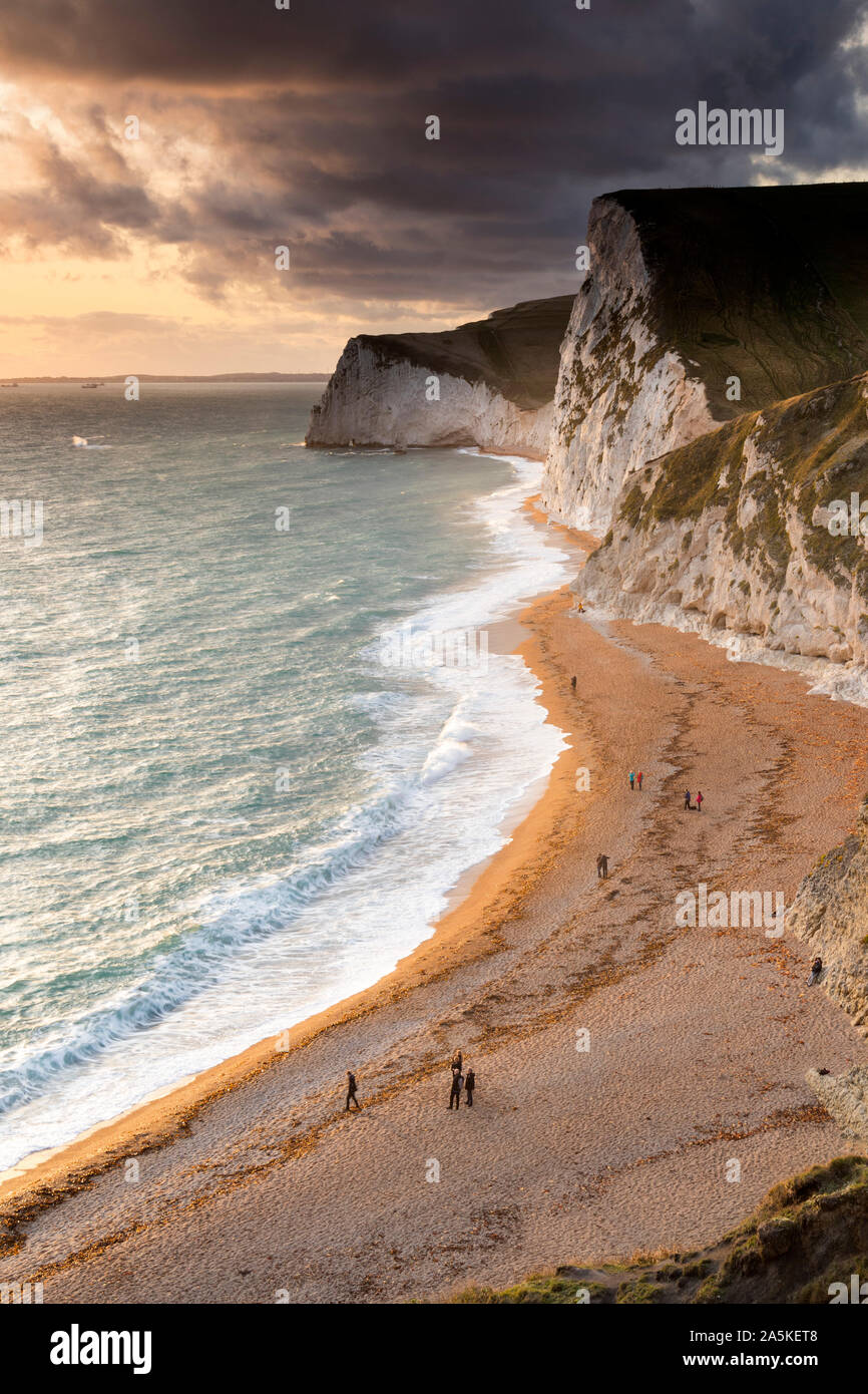 The View Towards Bat’s Head and Swyre Head from The South West Coast Path Above Durdle door, Dorset, UK Stock Photo