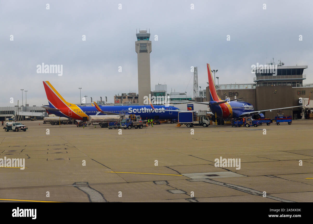 FEB 14, 2019 JFK NEW YORK, USA Cleveland Hopkins Airport Ohio