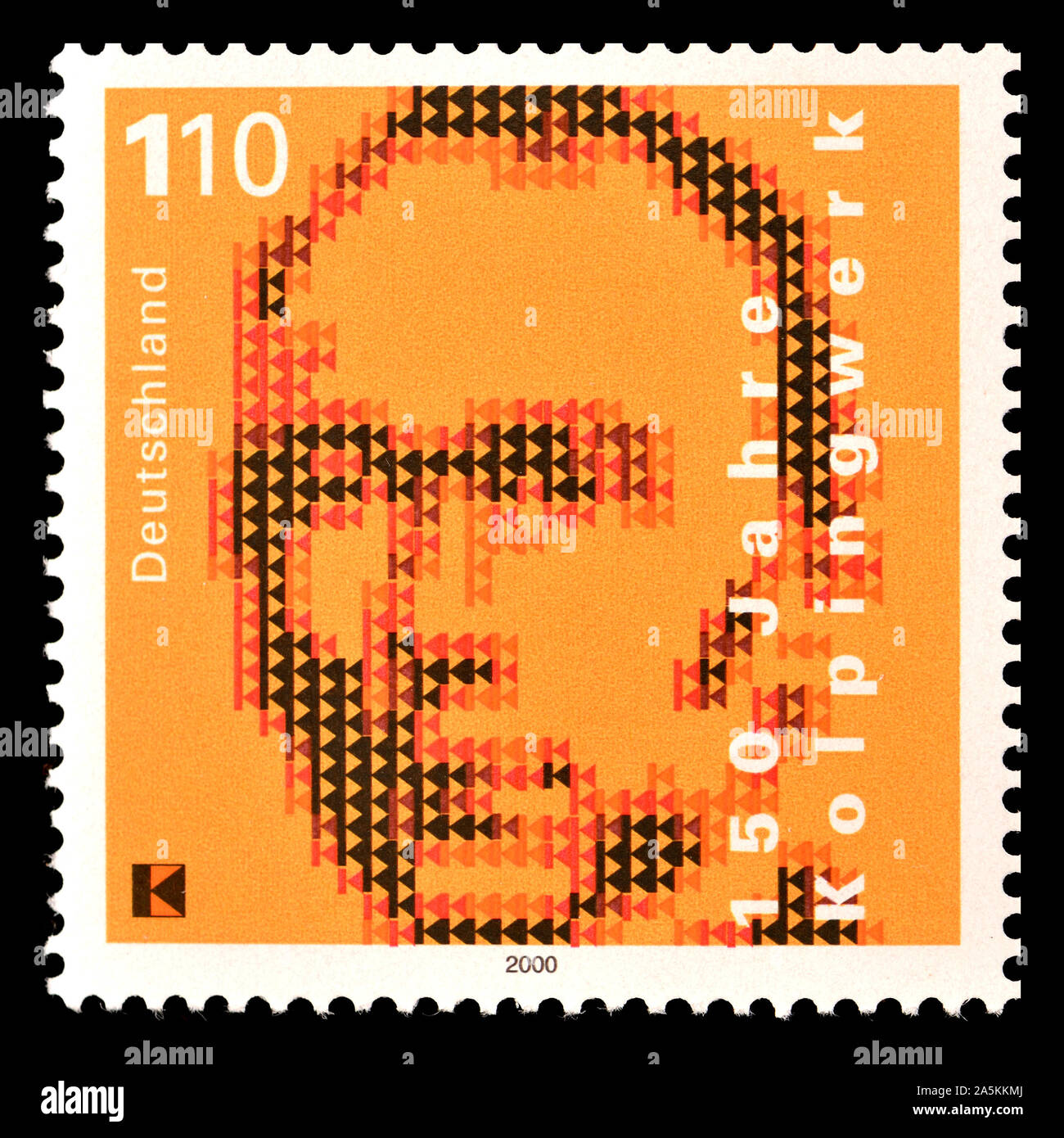 German postage stamp (2000) : 150 years of Kolpingwerk - International Catholic Community founded by Adolph Kolping Stock Photo
