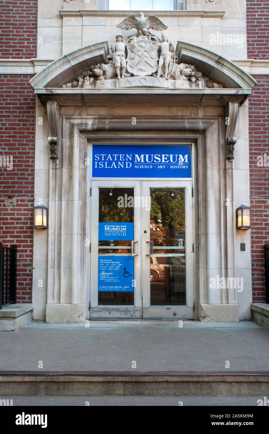 Staten Island Museum (officially the Staten Island Institute of Arts & Sciences) is Staten Island’s oldest cultural institution, and the only remainin Stock Photo
