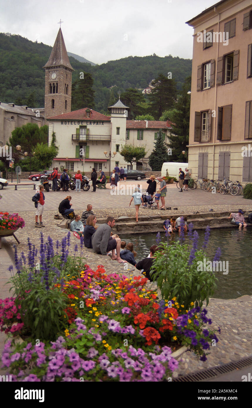 Bassin des Ladres (Lepers' Pond), AxlesThermes, Ariège, Occitanie, France a sulphurous pool