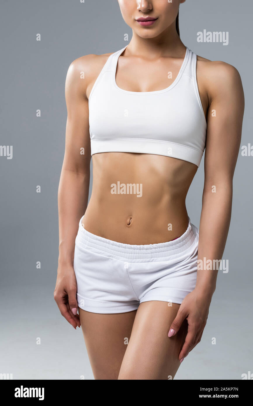 slim waist of young sporty woman, detail of perfect fit female body Stock  Photo - Alamy