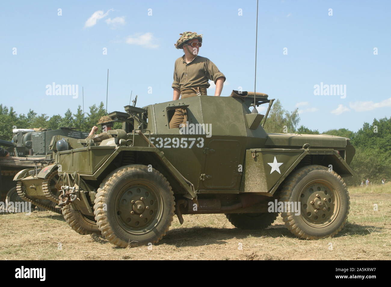 The Daimler Dingo was a light armoured Scott car used by the British Army in WWII. Stock Photo