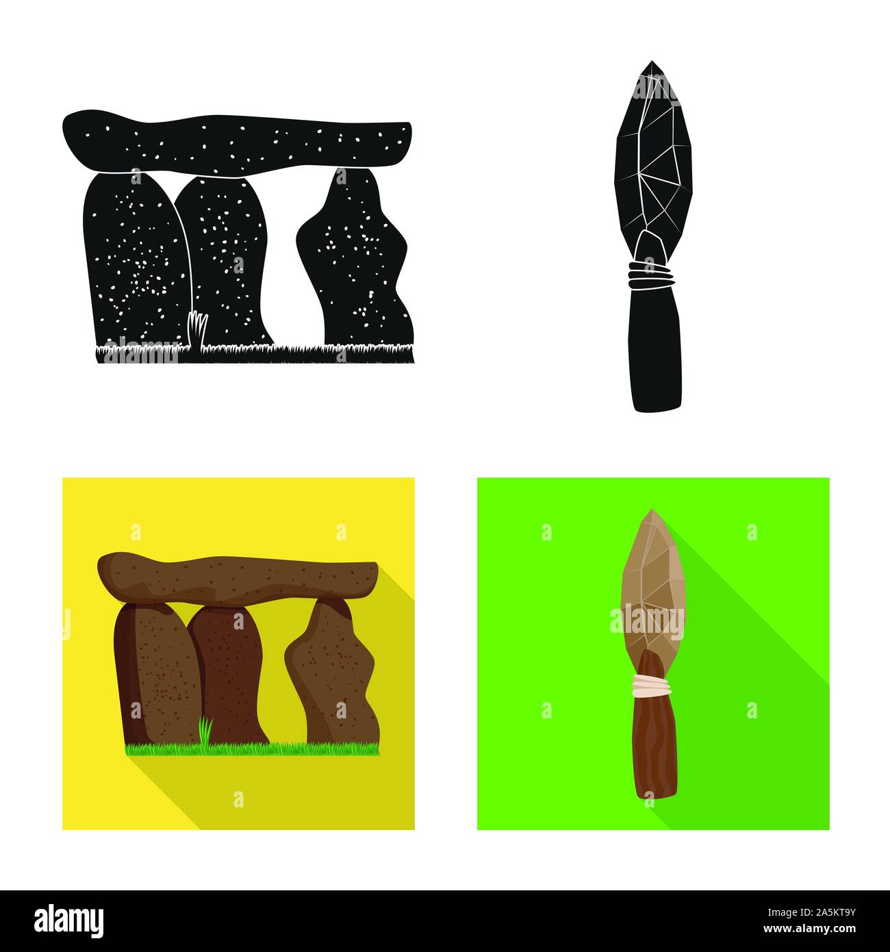 Isolated object of evolution and prehistory logo. Collection of ...
