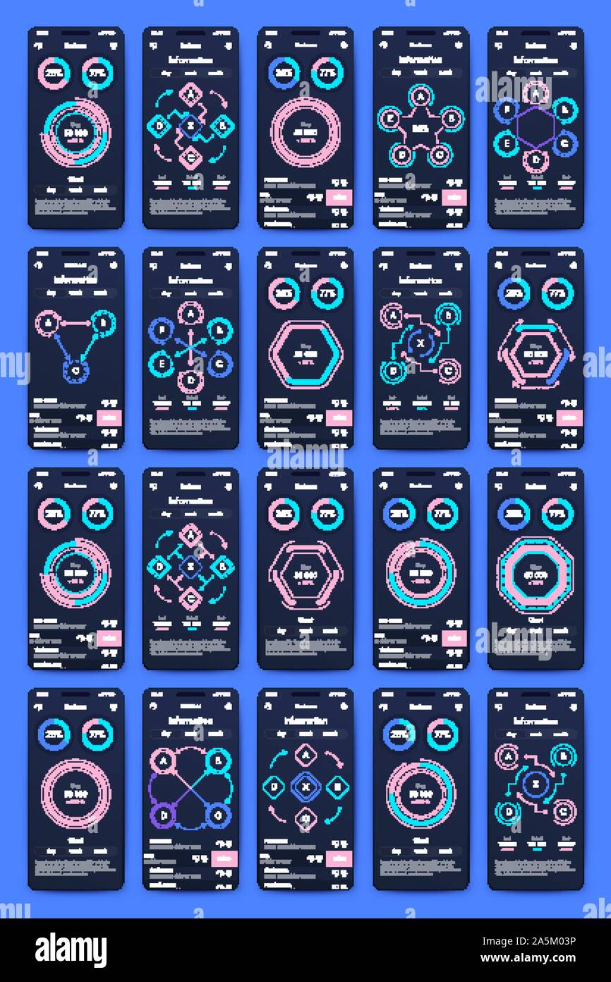 Different UI, UX, GUI screens and flat web icons for mobile apps ...